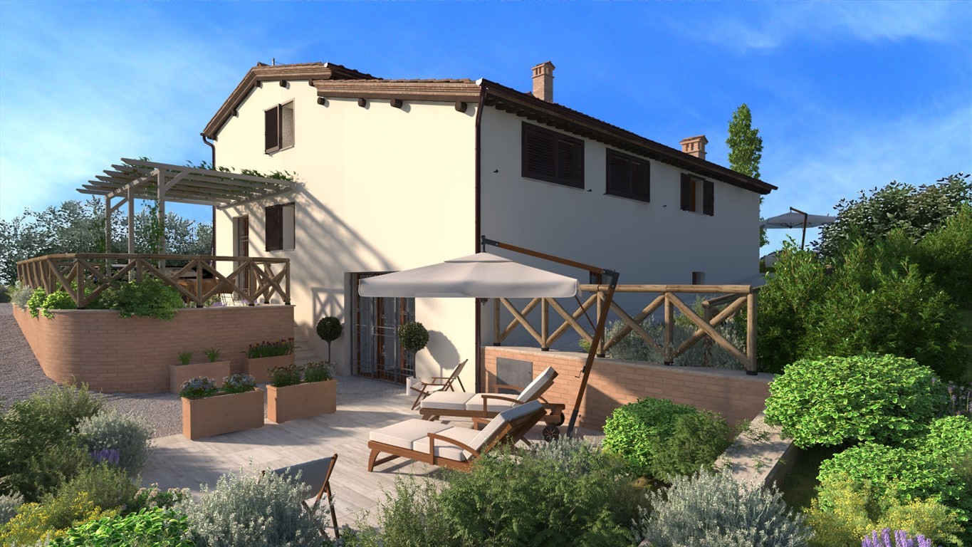 SIENA, ZONA SCACCIAPENSIERI. Porzione di villetta con giardino esclusivo